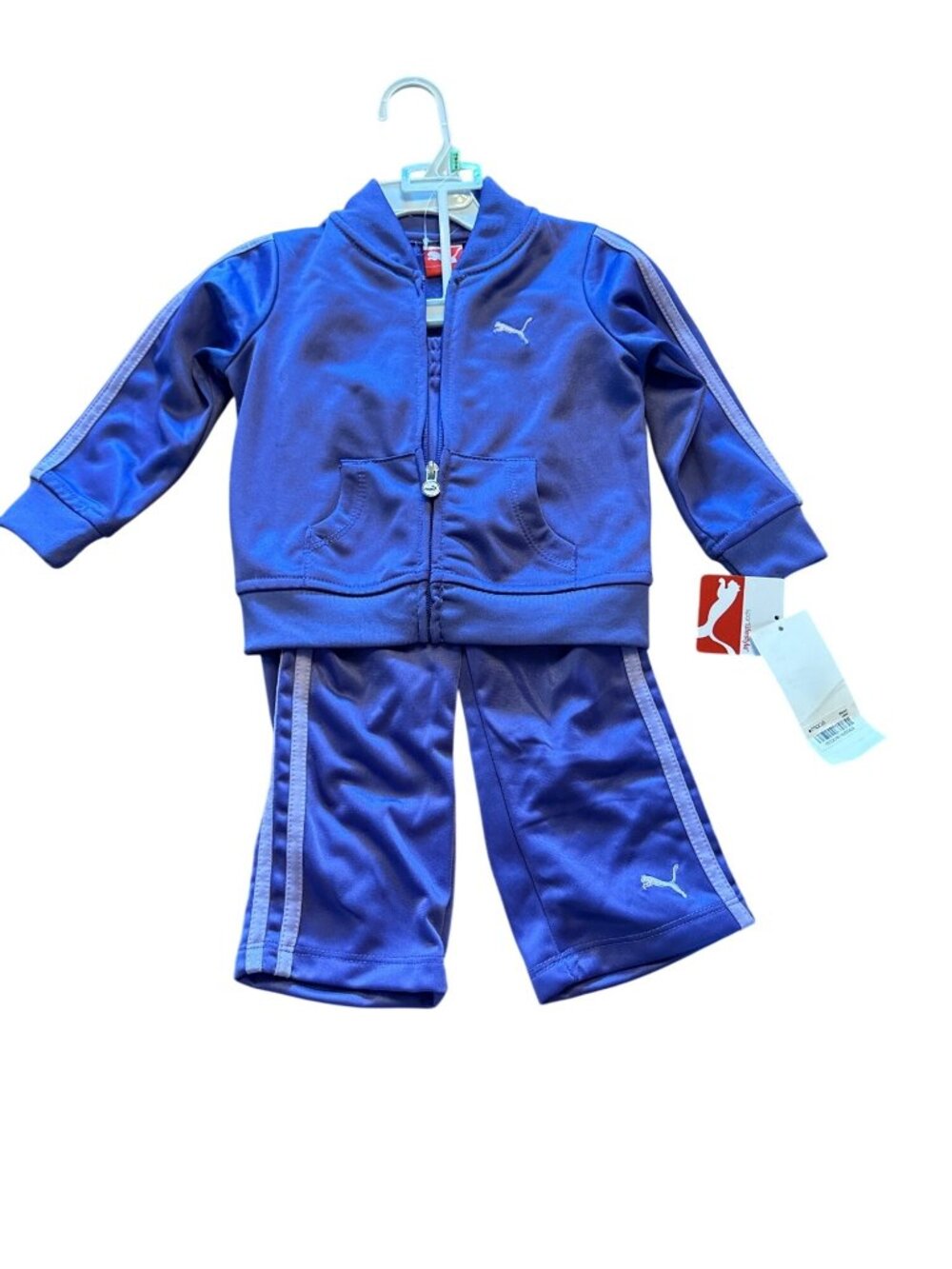 Puma Toddler 2-Piece Purple Tracksuit With Zip-Up Jacket & Pants 18M